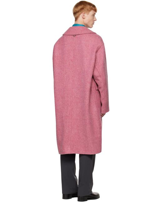 Wooyoungmi Red Melange Single Coat for men