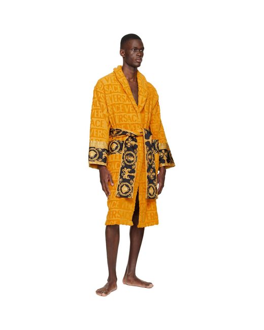 Versace Yellow 'I Heart Baroque' Bathrobe for men