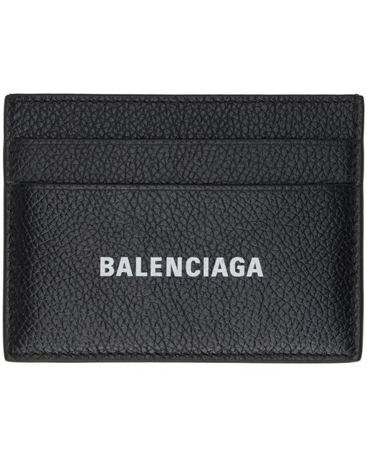 Balenciaga Black Printed Card Holder for men