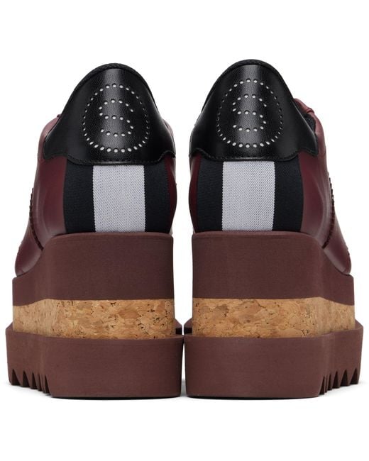 Stella McCartney Red Burgundy Sneak-Elyse Platform Sneakers