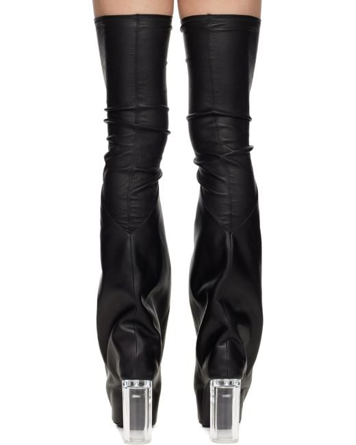 Rick Owens Hollywood Taco Kiss Tall Boots in Black for Men