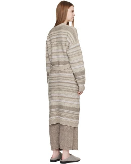 Lauren Manoogian Ssense限定 グレー ジャカード ロングカーディガン Black