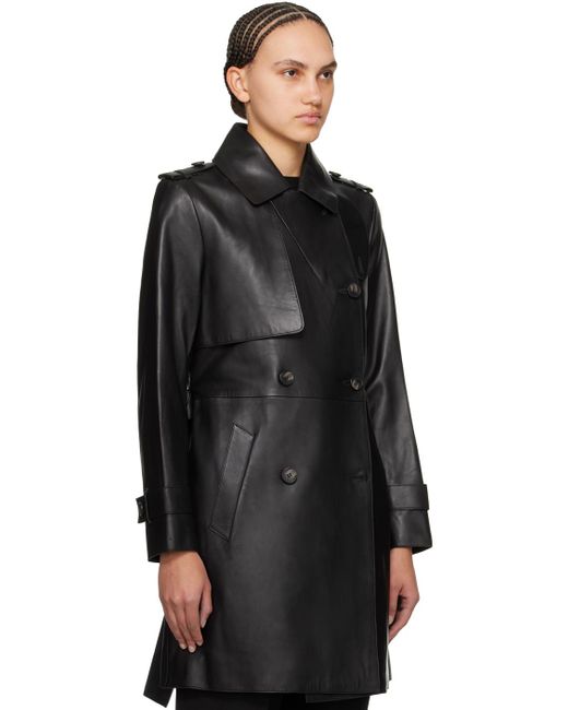 Manteau mely noir en cuir Mackage en coloris Black