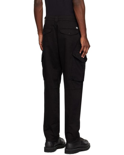 C P Company C.p. Company Black Loose-fit Cargo Pants for men