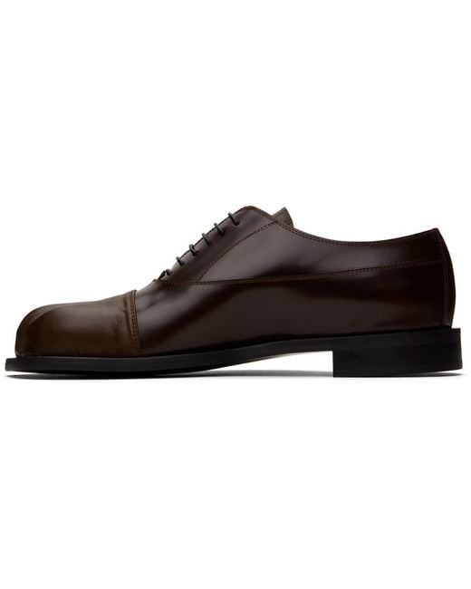 J.W. Anderson Black Brown Paw Oxfords for men