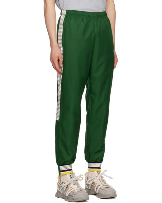 Lacoste Green & Off-white Tennis Lounge Pants for men