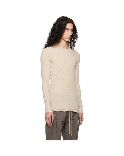 Rick Owens Black Off- Temple Double Ls T-Shirt for men