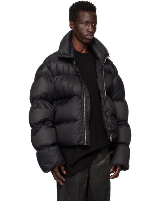 Rick Owens Black Porterville Zip Down Jacket for men