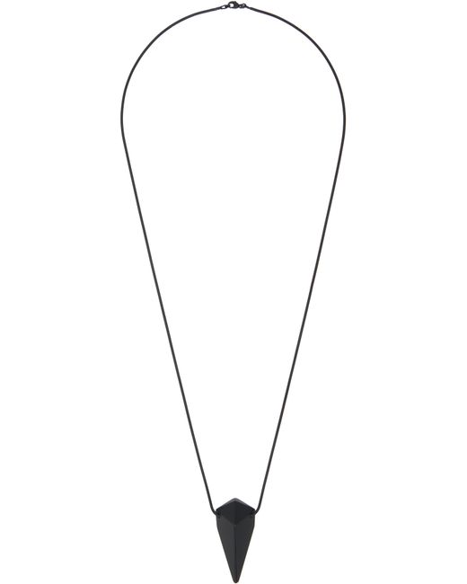 Collier Noir À Pendentif Pyramidal Rick Owens en coloris Black
