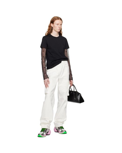 Givenchy White Cargo Straight-Leg Trousers