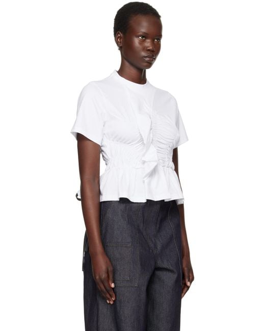 CECILIE BAHNSEN ホワイト Ace Tシャツ Black