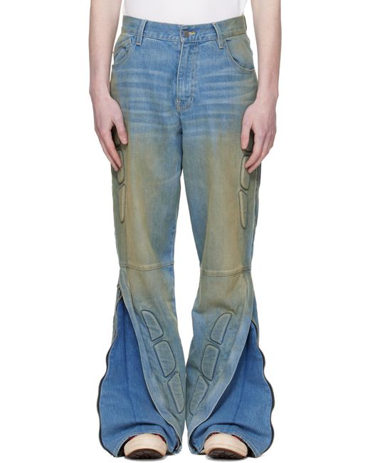 Satoshi Nakamoto Blue Enduro Jeans for men