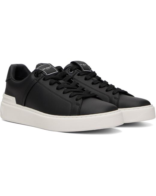 Balmain Black B-Court Calfskin Sneakers for men
