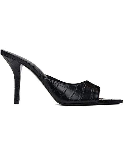 Gia Borghini Giaborghini Black Perni 04 Croc Heeled Sandals