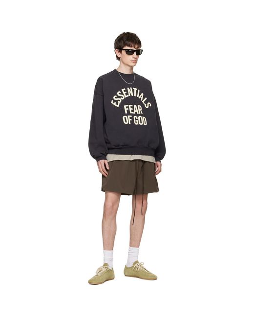 Fear Of God Black Campus 90S Crewneck Sweatshirt for men