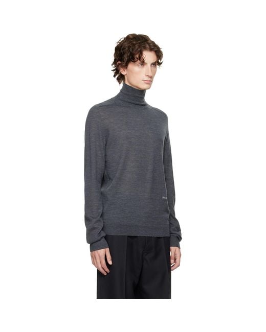 J.W. Anderson Gray Logo Turtleneck for men