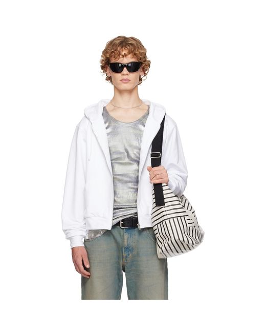 SECONDA White Ssense Exclusive One Two Hoodie for men