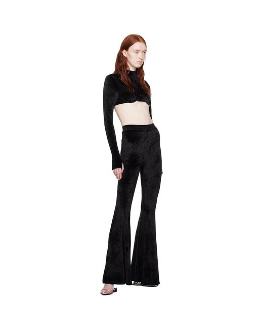 Gcds Black Cropped Turtleneck