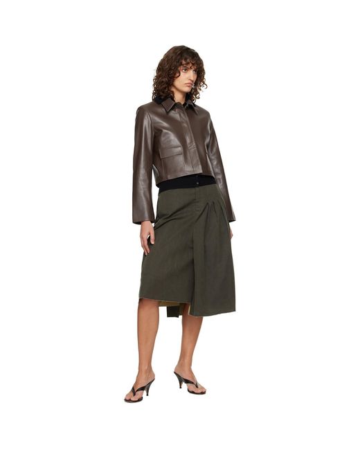 Nour Hammour Black Bleeker Fitted Leather Jacket