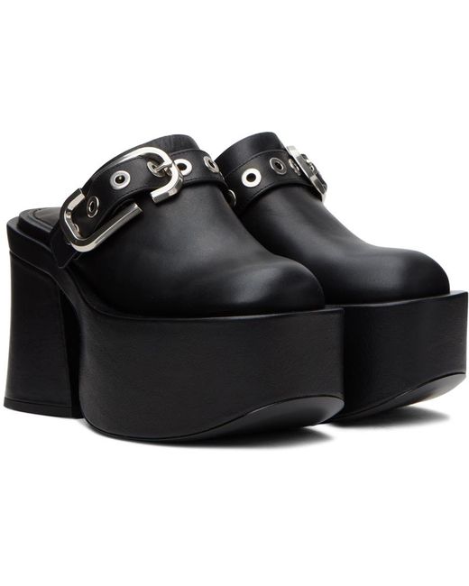 Marc Jacobs Black 'the J Marc Leather' Mules
