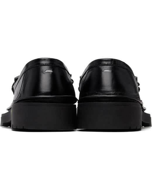 Maison Margiela Black Level Fringed Loafers for men