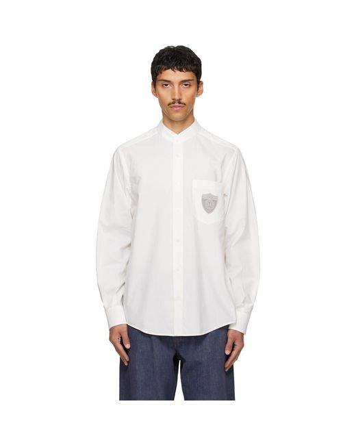 MM6 by Maison Margiela White Off- Long-Sleeved Shirt for men