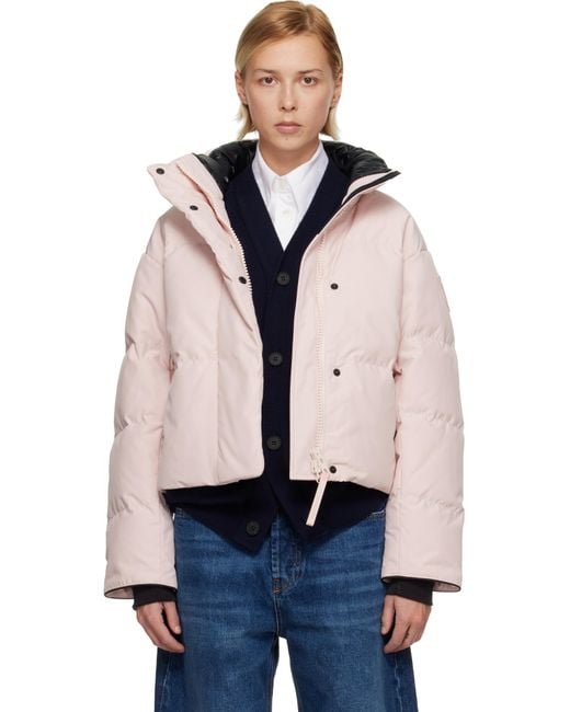 Canada Goose Black Grandview Cropped Down Jacket