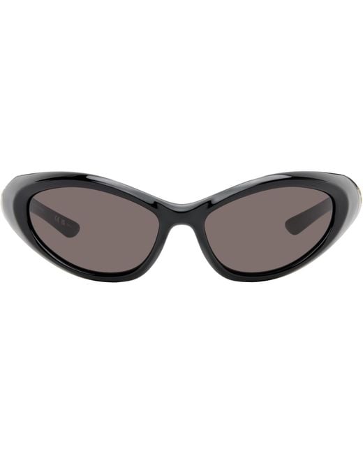 Balenciaga Black Oval Sunglasses for men
