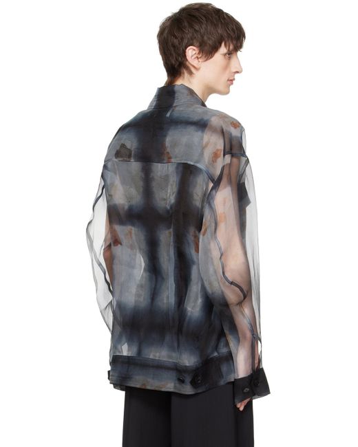 Feng Chen Wang Black Plant-dyed Jacket for men