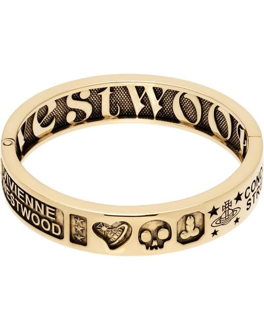 Vivienne Westwood Metallic Lancelot Bangle Bracelet for men