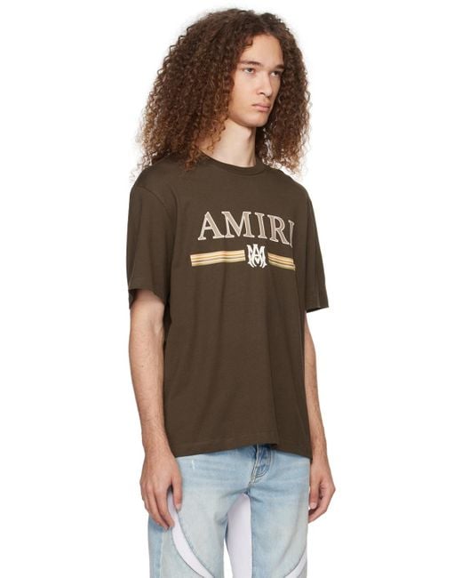 Amiri Black Brown Ma Bar T-shirt for men