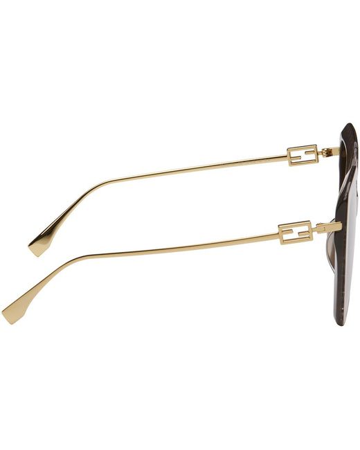 Fendi Black Brown Cat-eye Sunglasses