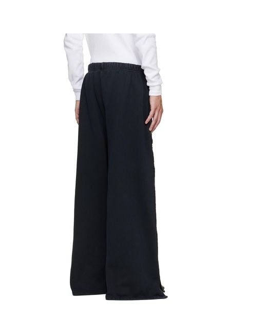 Les Tien Blue Heavyweight Party Snap Sweatpants for men