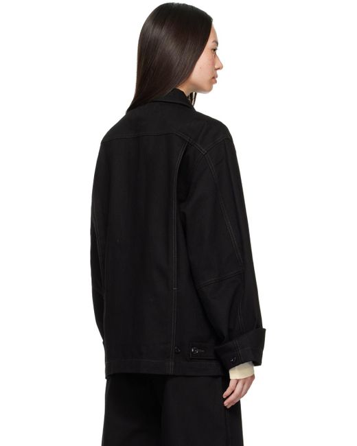 Lemaire Black Boxy Denim Jacket