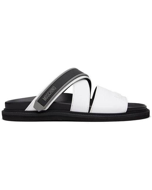 Moschino Black Sporty Sandals for men