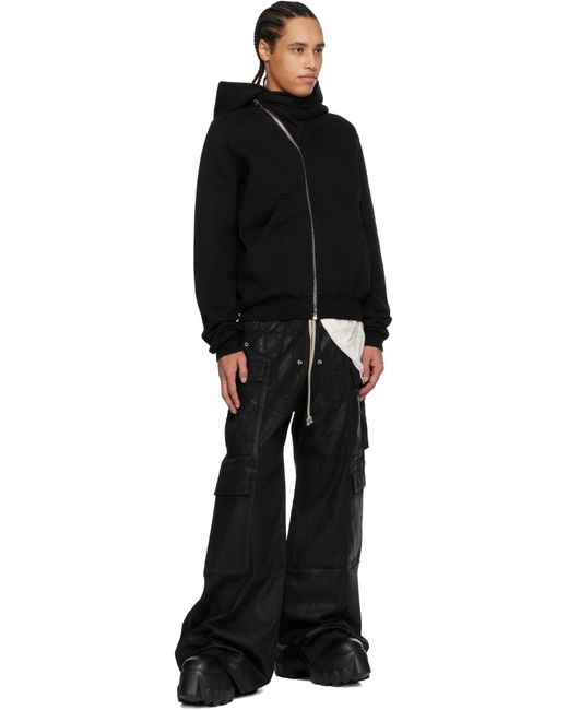 メンズ Rick Owens ブラック Hollywood Double Jumbo Belas デニム カーゴパンツ Black