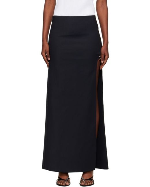 Coperni Black Garter Belt Maxi Skirt