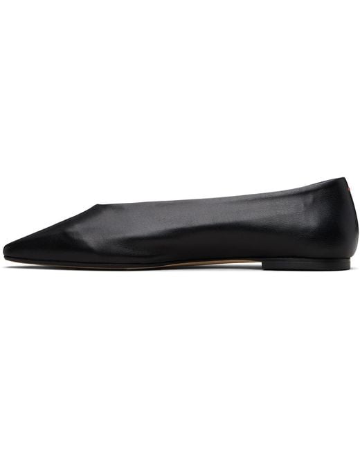 Aeyde Black Betty Square-Toe Ballerina Flats