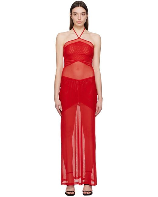 Miaou Red Serena Maxi Dress