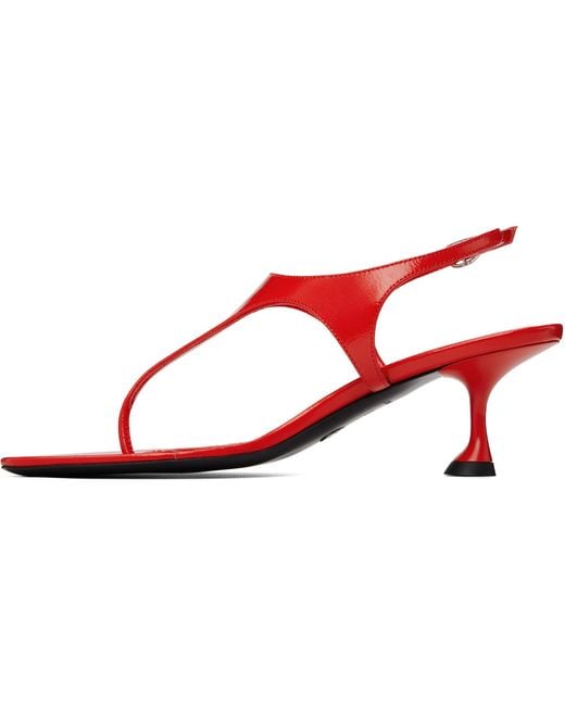Proenza Schouler Black Tee Thong Heeled Sandals