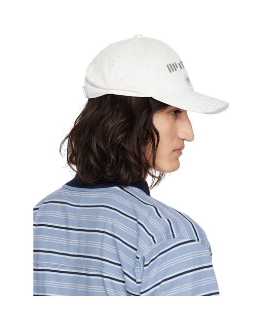 Martine Rose Blue Rolled Back Cap for men
