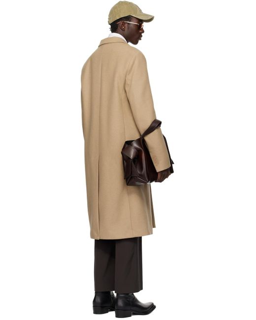 Acne Black Tan Single-breasted Coat for men
