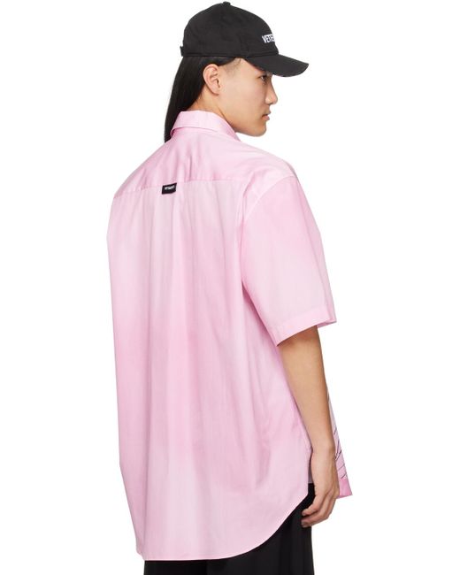 Chemise rose à image Vetements pour homme en coloris Pink