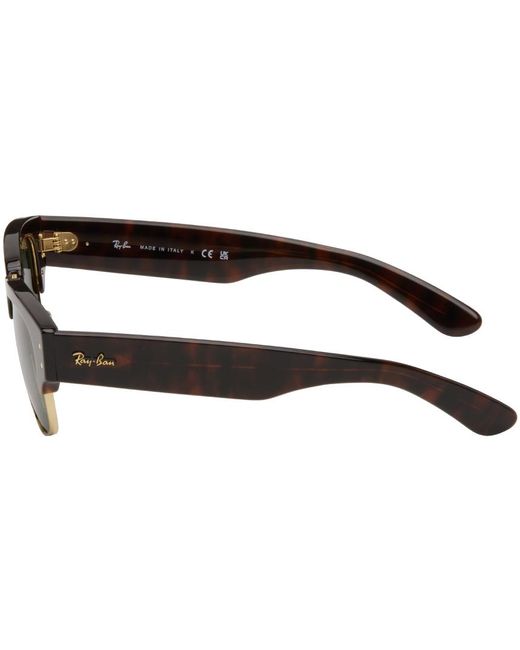 Ray-Ban Green Tortoiseshell & Gold Mega Clubmaster Sunglasses for men