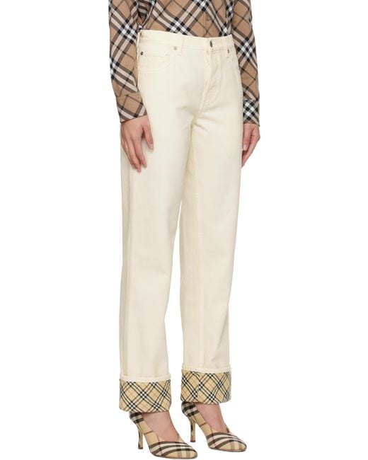 Burberry Natural Off- Rolled Cuff Jeans