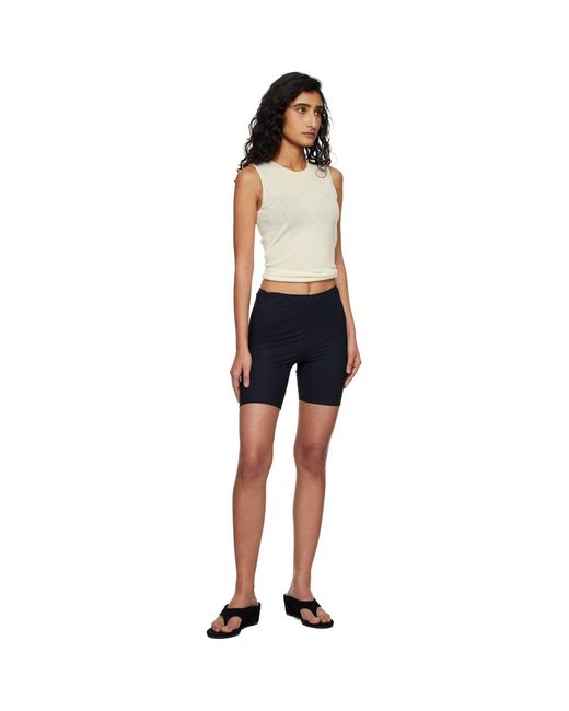 Skims Black Off- Featherweight Cashmere Sleeveless Top
