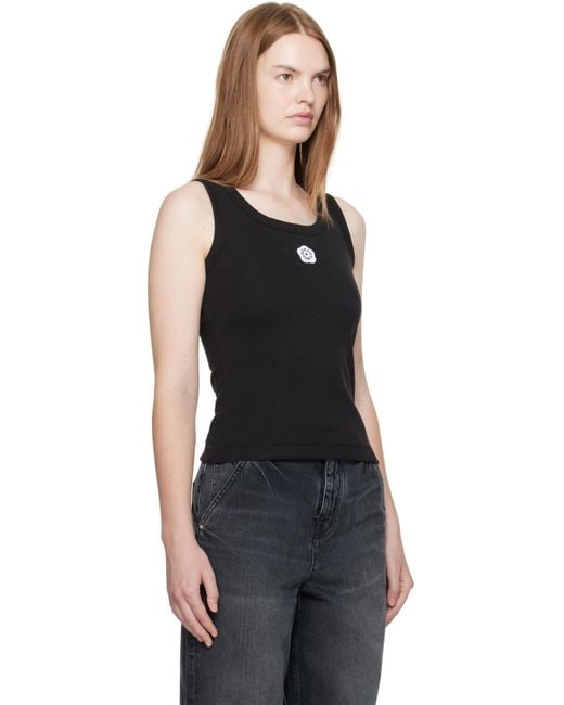 KENZO Black Paris 'Boke Flower 2.0' Rib Tank Top