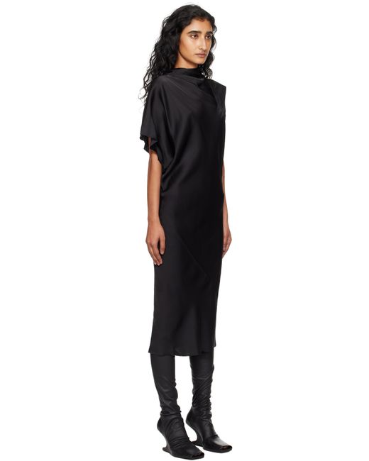 Rick Owens Black Concordians Seb Midi Dress