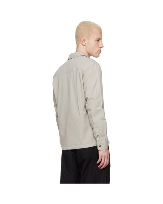 C P Company Multicolor Organic Gabardine Zipped Lens Overshirt for men