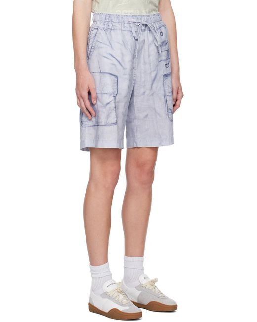 Acne White Trompe L'Œil Shorts